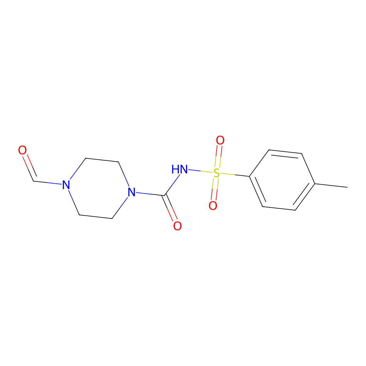 (4-Formylpiperazinyl)-N-((4-methylphenyl)sulfonyl)formamide molecular structure, CAS 1023870-84-9