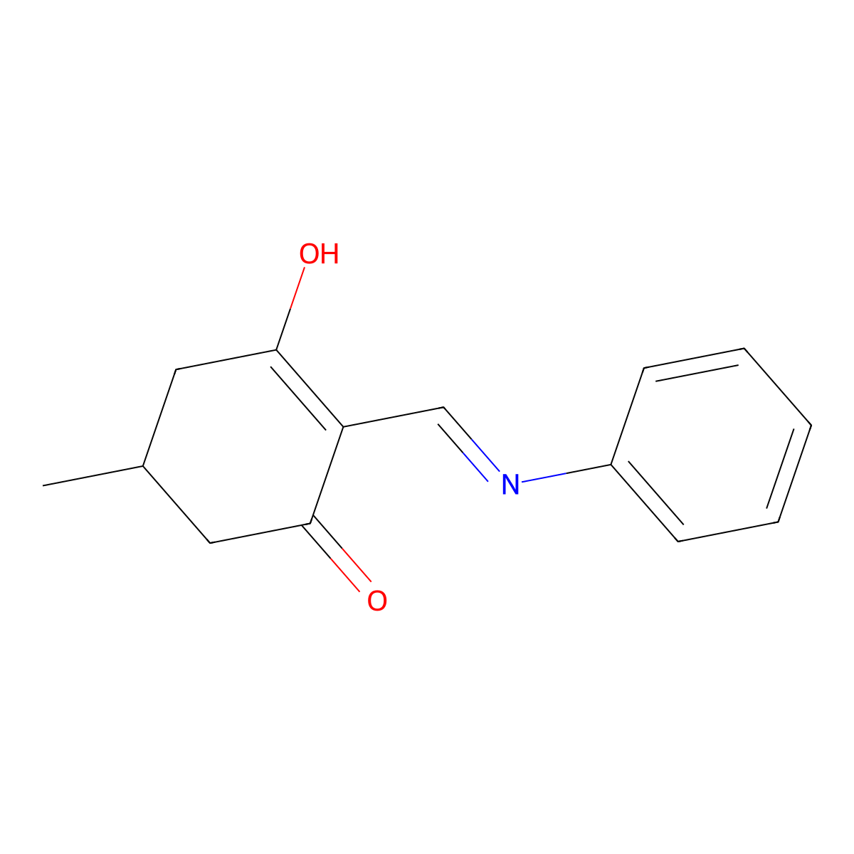 5-Methyl-2-((phenylamino)methylene)cyclohexane-1,3-dione molecular structure, CAS 1023878-44-5