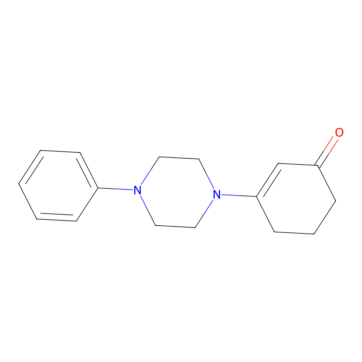 3-(4-Phenylpiperazin-1-yl)cyclohex-2-en-1-one molecular structure, CAS 1023878-45-6