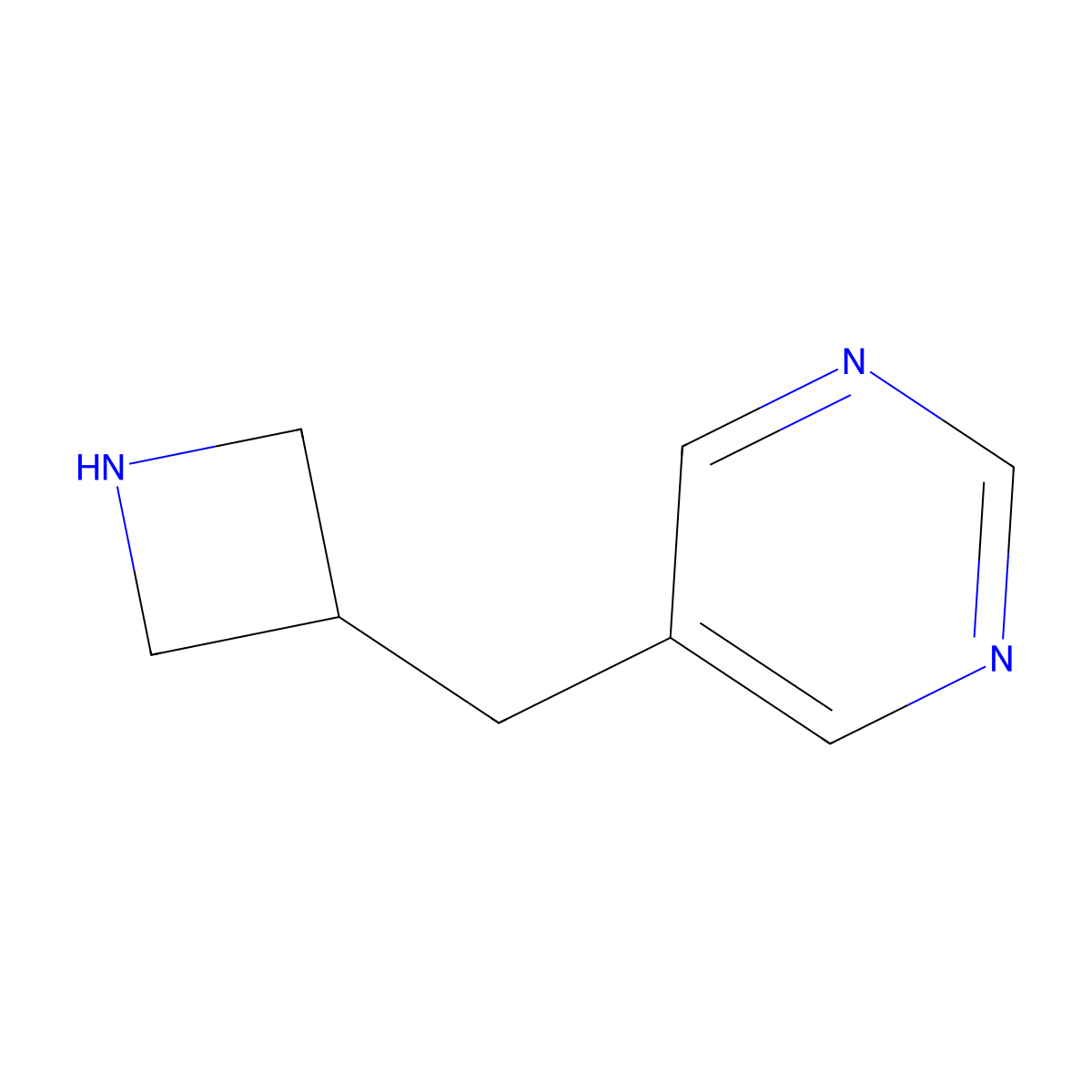 5-(Azetidin-3-ylmethyl)pyrimidine molecular structure, CAS 1023888-21-2