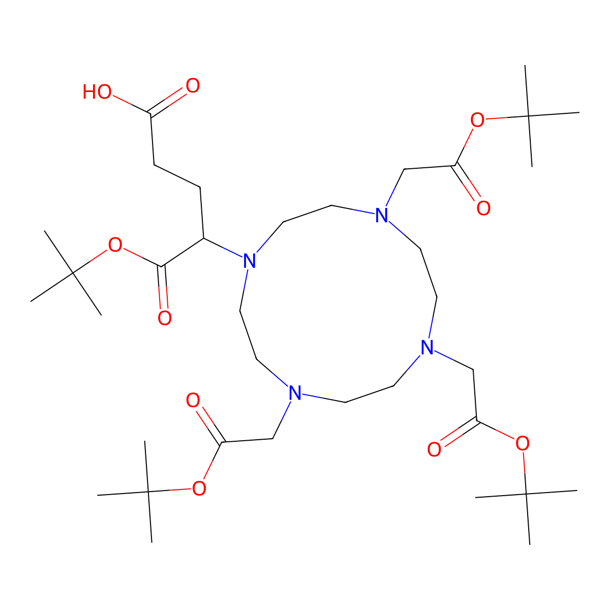 (S)-DOTAGA-(COOt-Bu)4 molecular structure, CAS 1023889-20-4