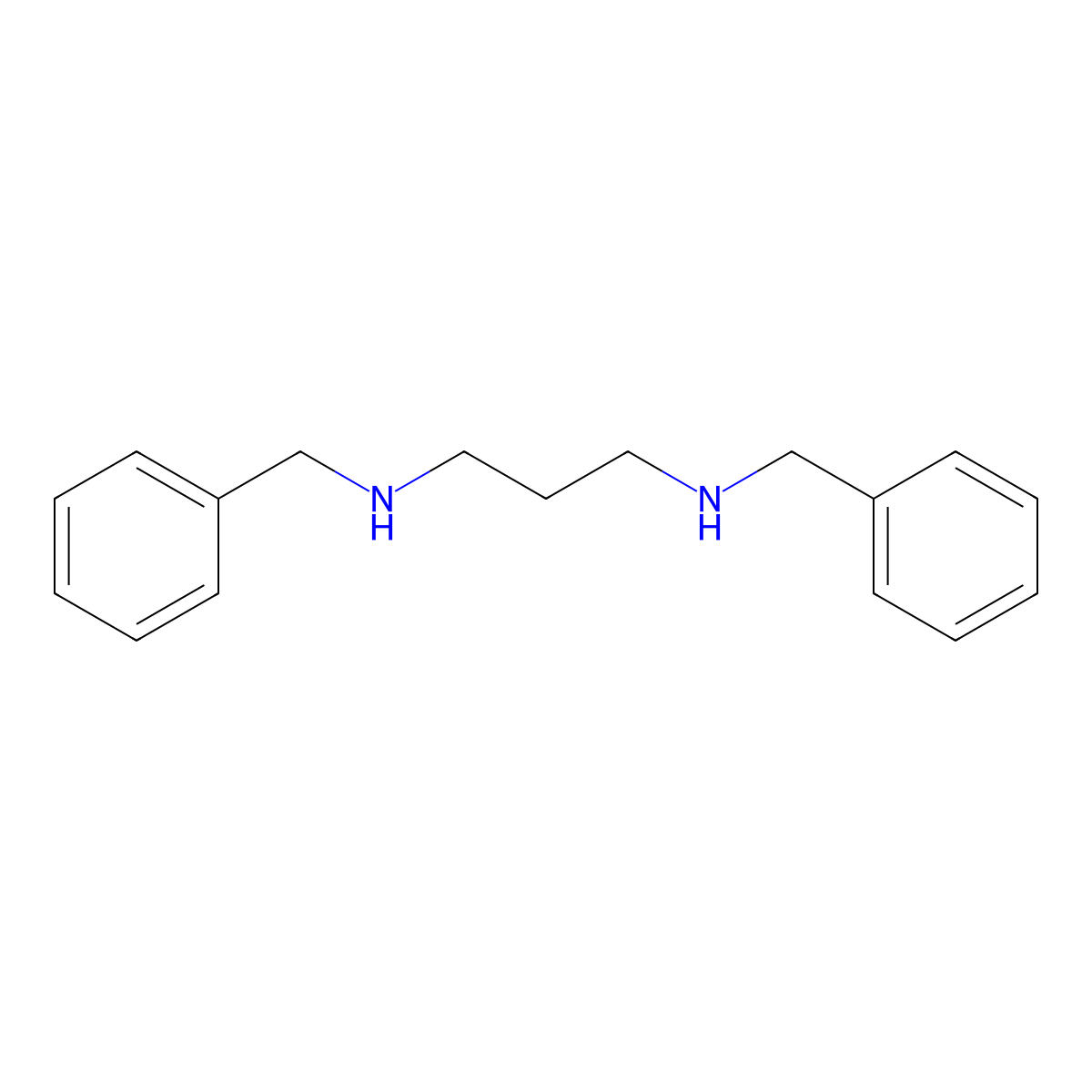 N,N'-Bis(benzyl)-1,3-diaminopropane molecular structure, CAS 10239-34-6