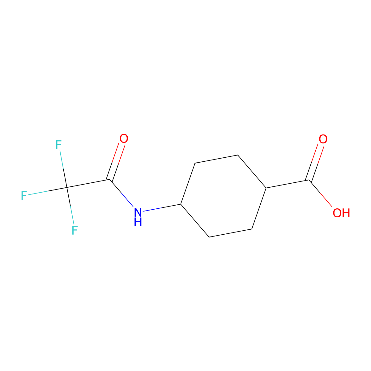 4-(Trifluoroacetamido)cyclohexane-1-carboxylic acid molecular structure, CAS 102390-35-2