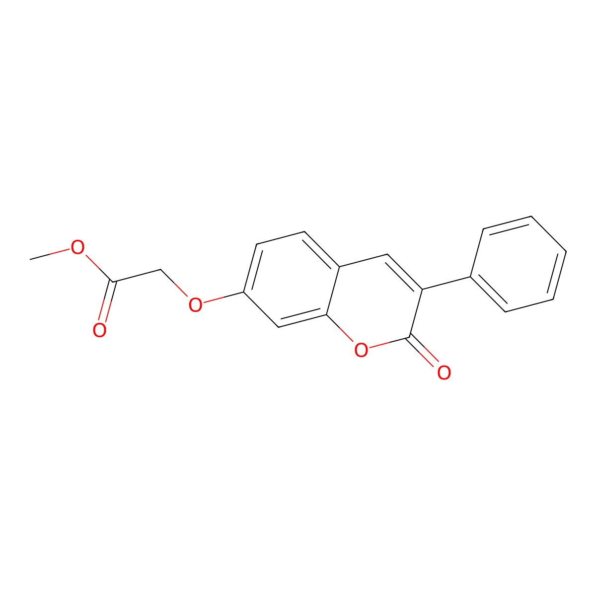 Methyl 2-(2-oxo-3-phenylchromen-7-yl)oxyacetate molecular structure, CAS 102391-25-3