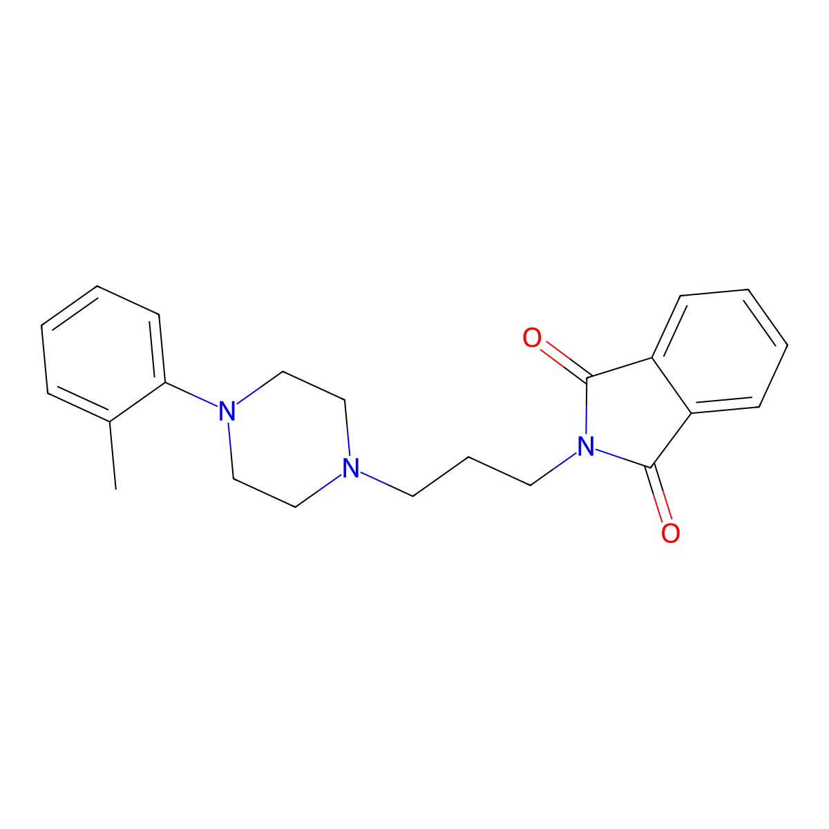 2-[3-[4-(o-Tolyl)piperazin-1-yl]propyl]isoindoline-1,3-dione molecular structure, CAS 102391-89-9