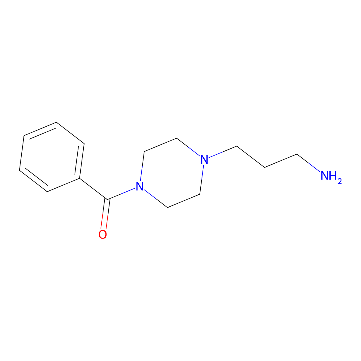 3-(4-Benzoylpiperazinyl)propanamine molecular structure, CAS 102391-96-8