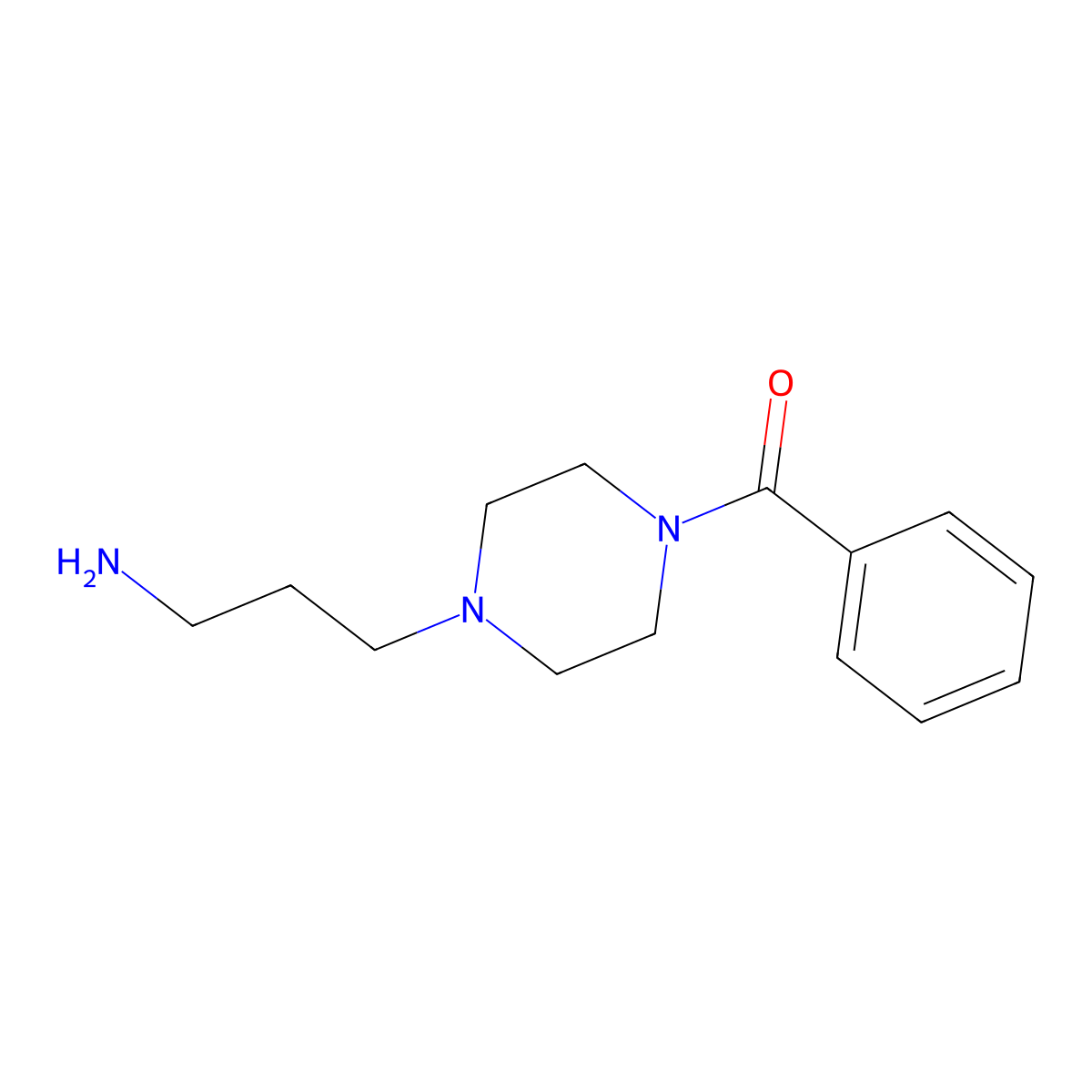 3-(4-Benzoylpiperazinyl)propanamine molecular structure, CAS 102391-96-8