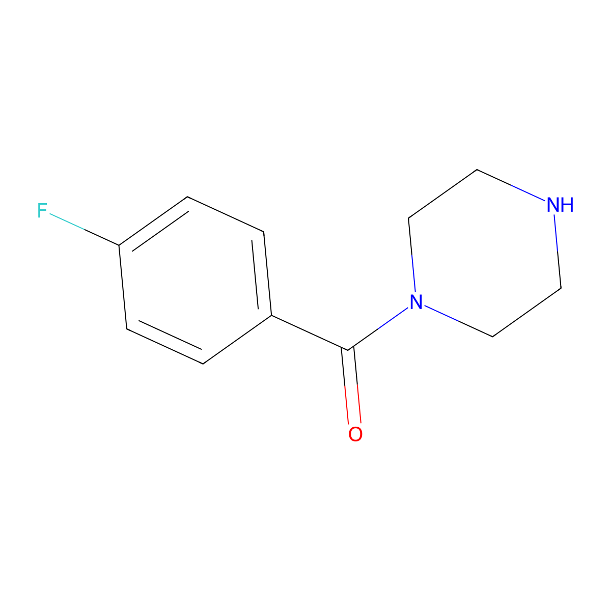 (4-Fluorophenyl)(piperazin-1-yl)methanone molecular structure, CAS 102391-98-0