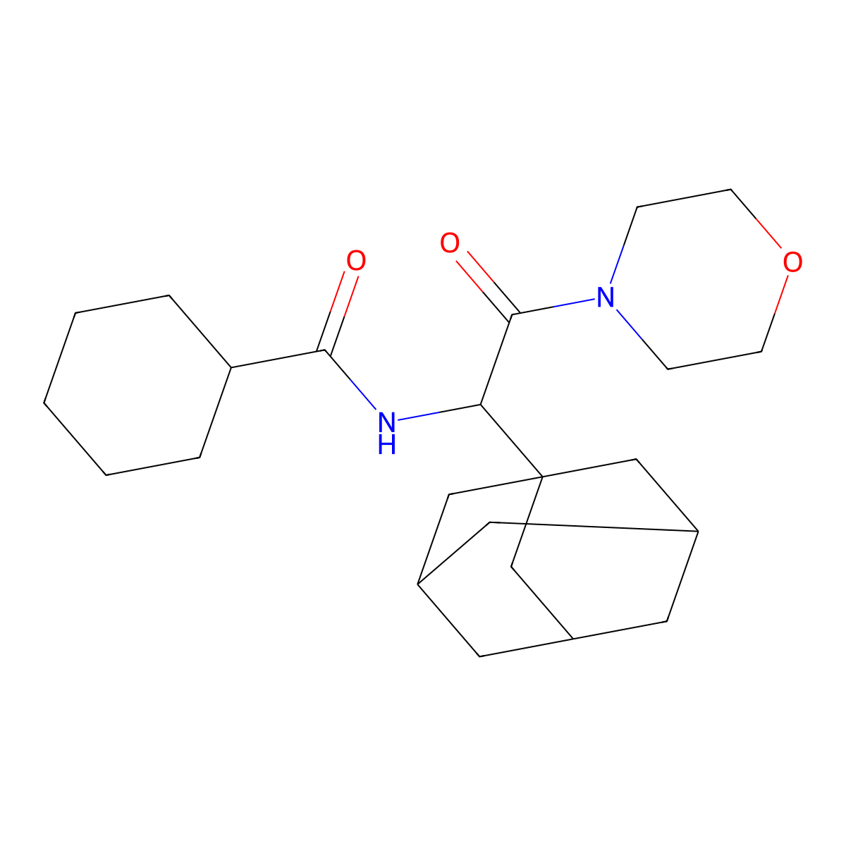 N-[1-(1-adamantyl)-2-morpholin-4-yl-2-oxoethyl]cyclohexanecarboxamide molecular structure, CAS 1023917-77-2