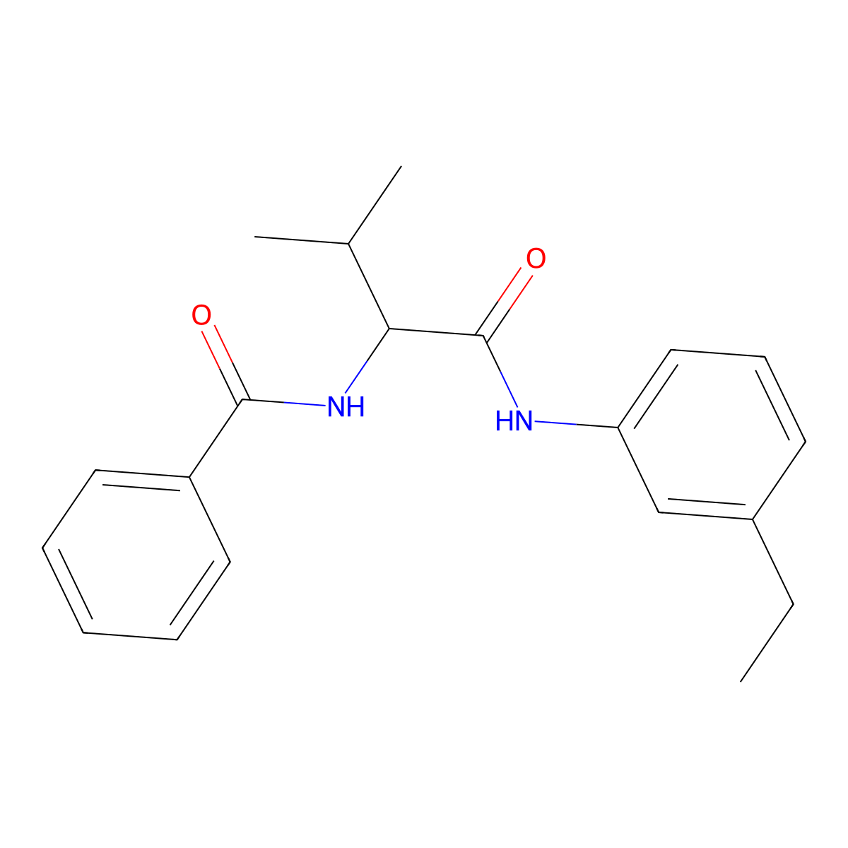 N-[1-(3-ethylanilino)-3-methyl-1-oxobutan-2-yl]benzamide molecular structure, CAS 1023918-41-3