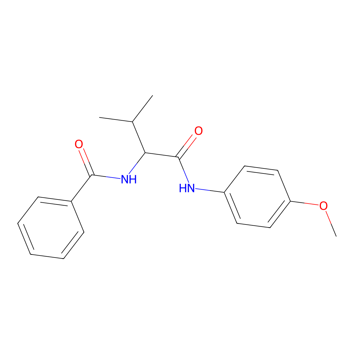 N-[1-(4-methoxyanilino)-3-methyl-1-oxobutan-2-yl]benzamide molecular structure, CAS 1023919-30-3