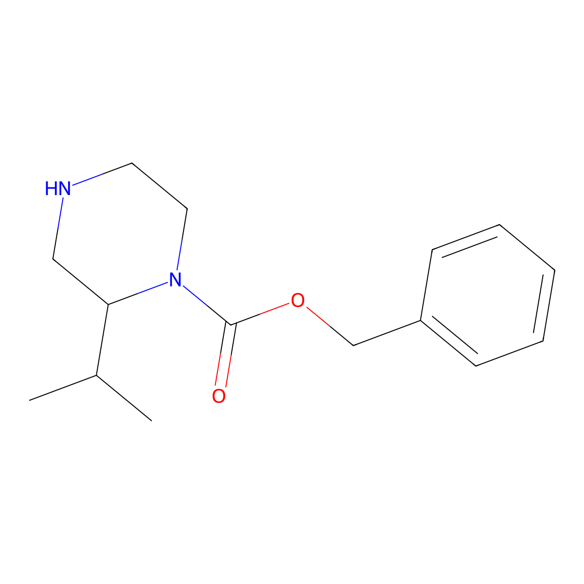 (S)-Benzyl 2-isopropylpiperazine-1-carboxylate molecular structure, CAS 1023964-84-2
