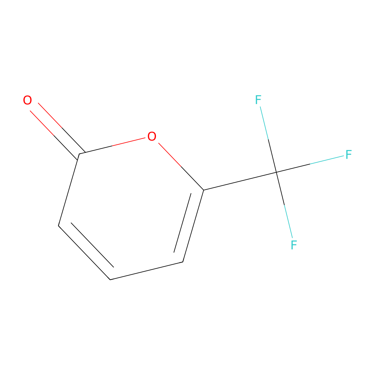 6-(Trifluoromethyl)-2H-pyran-2-one molecular structure, CAS 102397-28-4