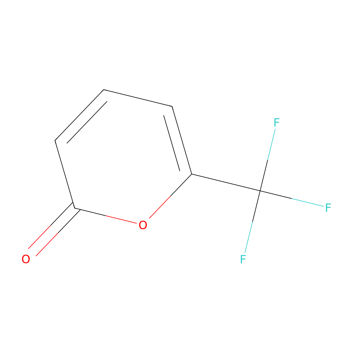 6-(Trifluoromethyl)-2H-pyran-2-one molecular structure, CAS 102397-28-4
