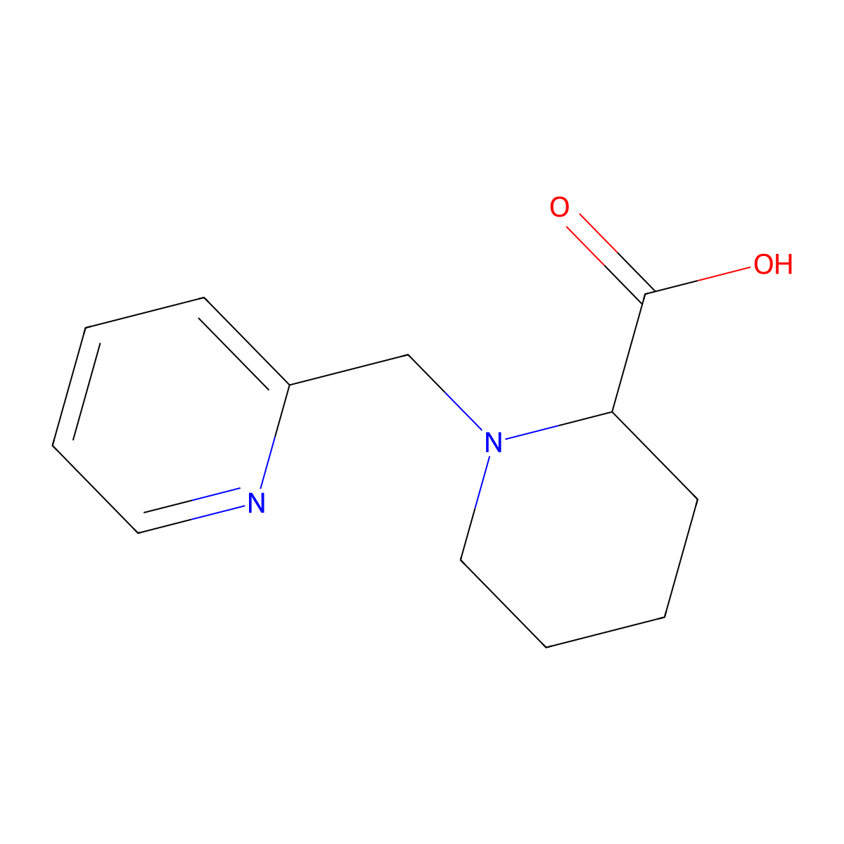 1-(pyridin-2-ylmethyl)piperidine-2-carboxylic Acid molecular structure, CAS 1023993-53-4