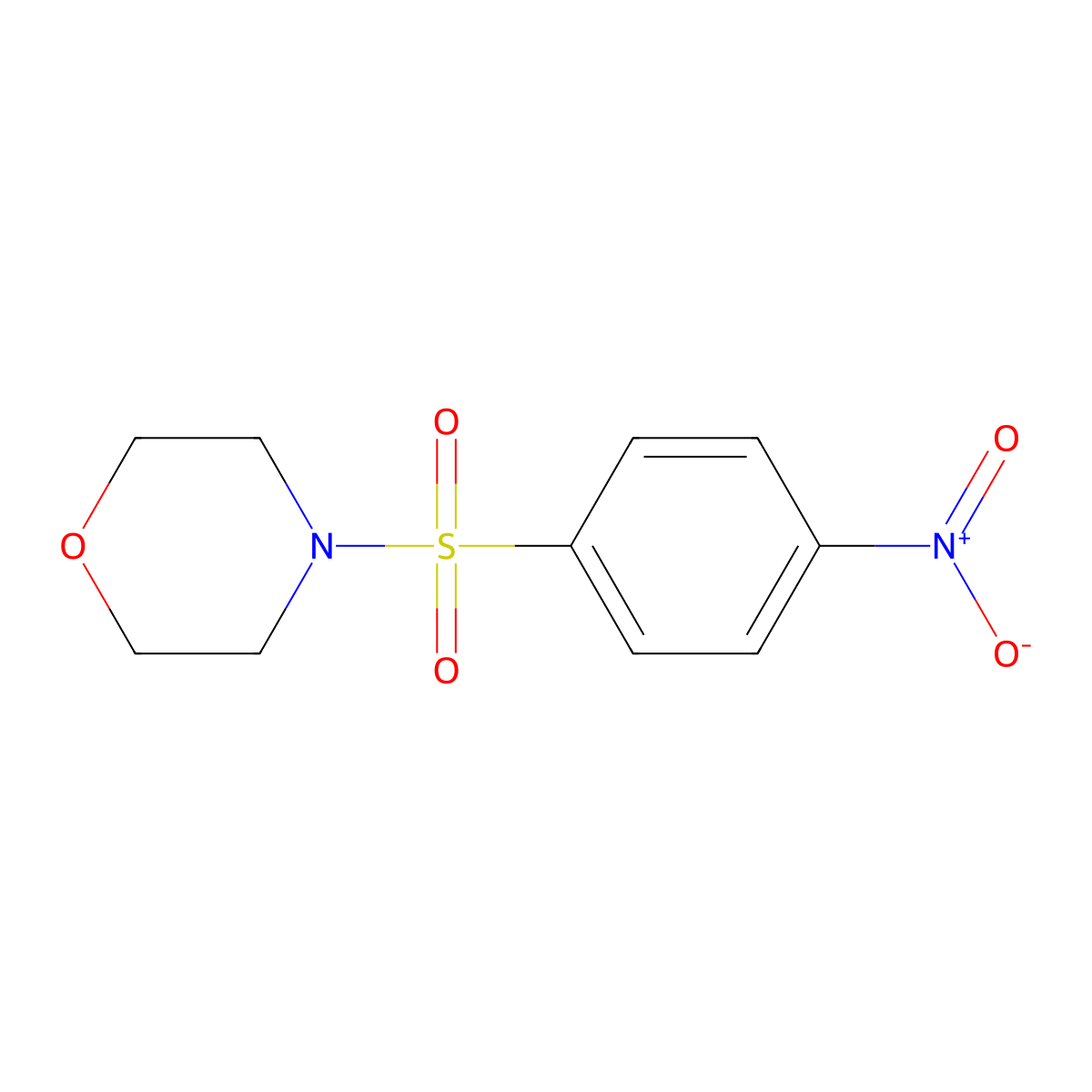 4-[(4-Nitrophenyl)sulfonyl]morpholine molecular structure, CAS 1024-30-2