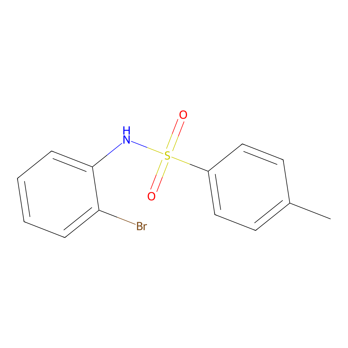 N-(2-bromophenyl)-4-methylbenzene-1-sulfonamide molecular structure, CAS 1024-38-0