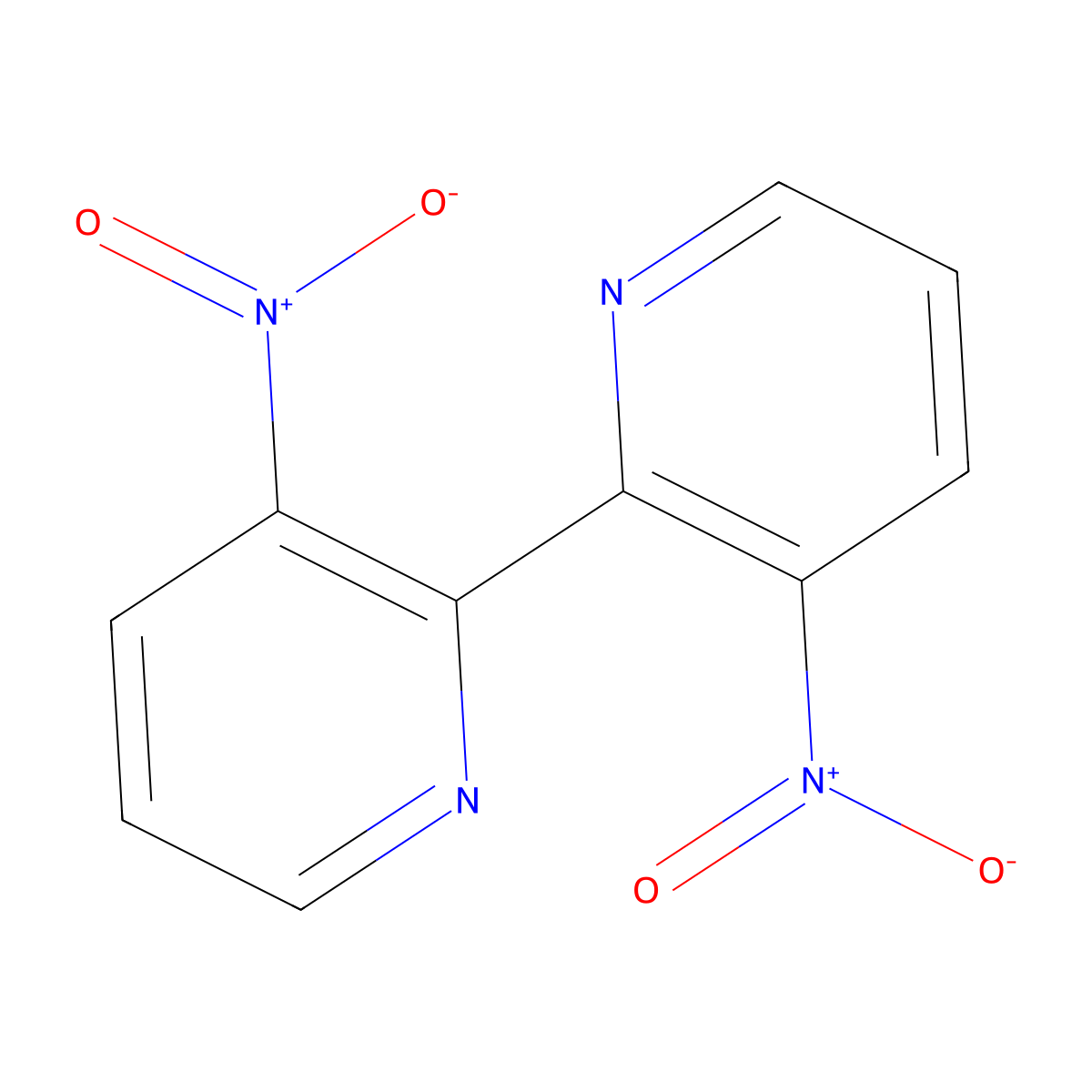 3,3'-Dinitro-2,2'-bipyridyl molecular structure, CAS 1024-94-8