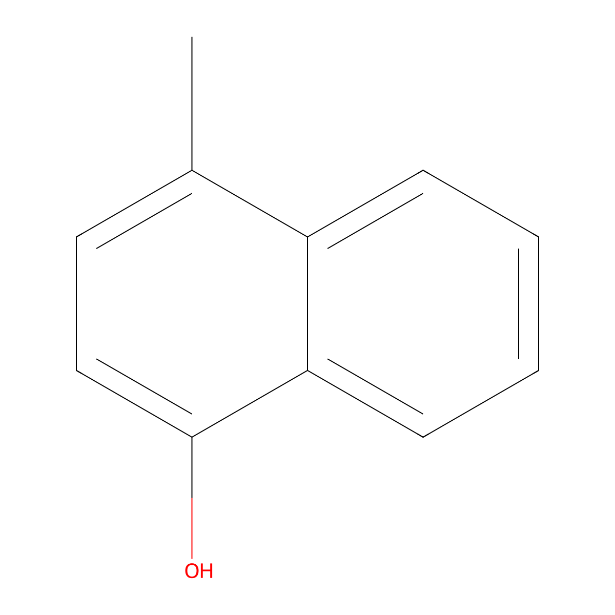 4-Methyl-1-naphthol molecular structure, CAS 10240-08-1