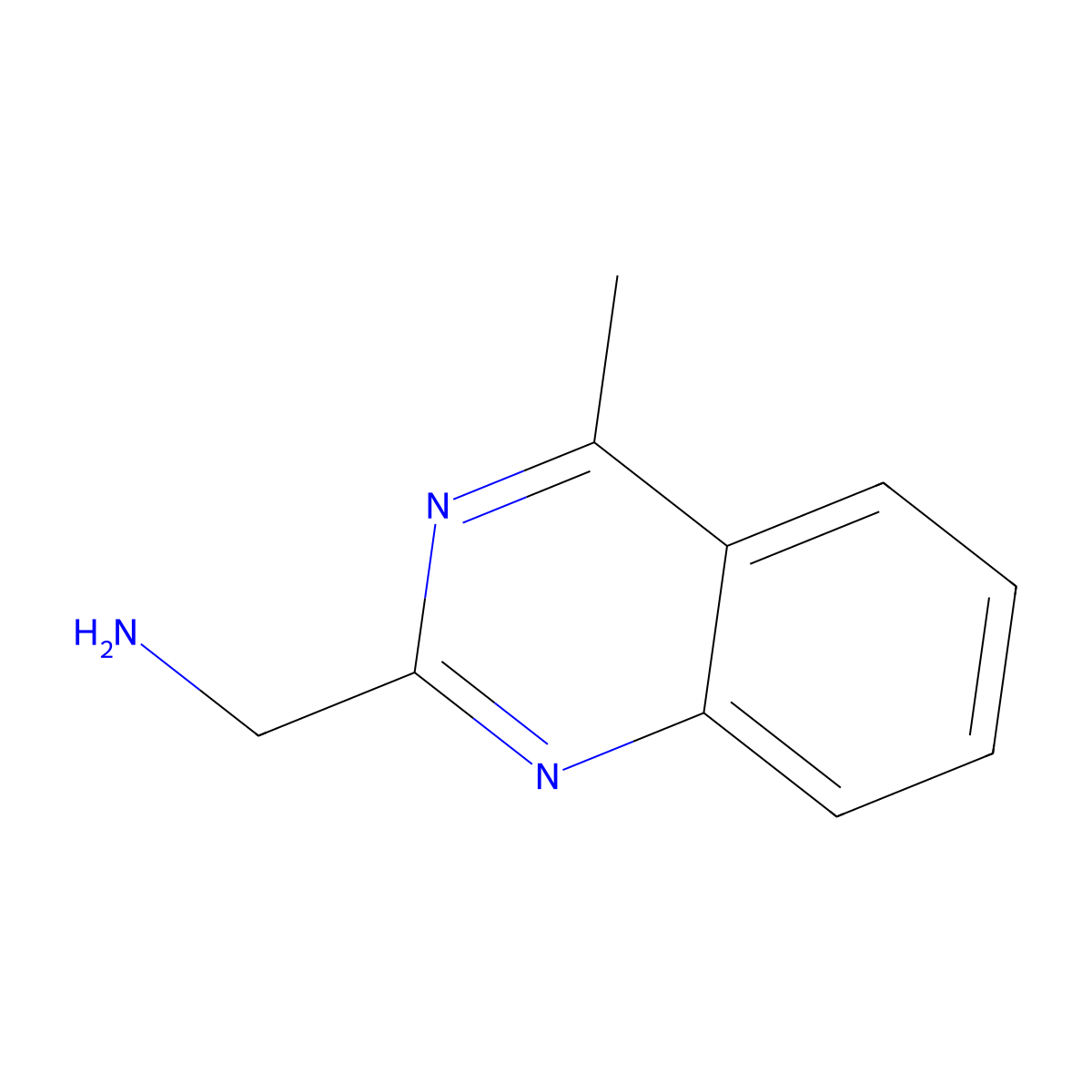 (4-Methylquinazolin-2-yl)methanamine molecular structure, CAS 1024000-61-0