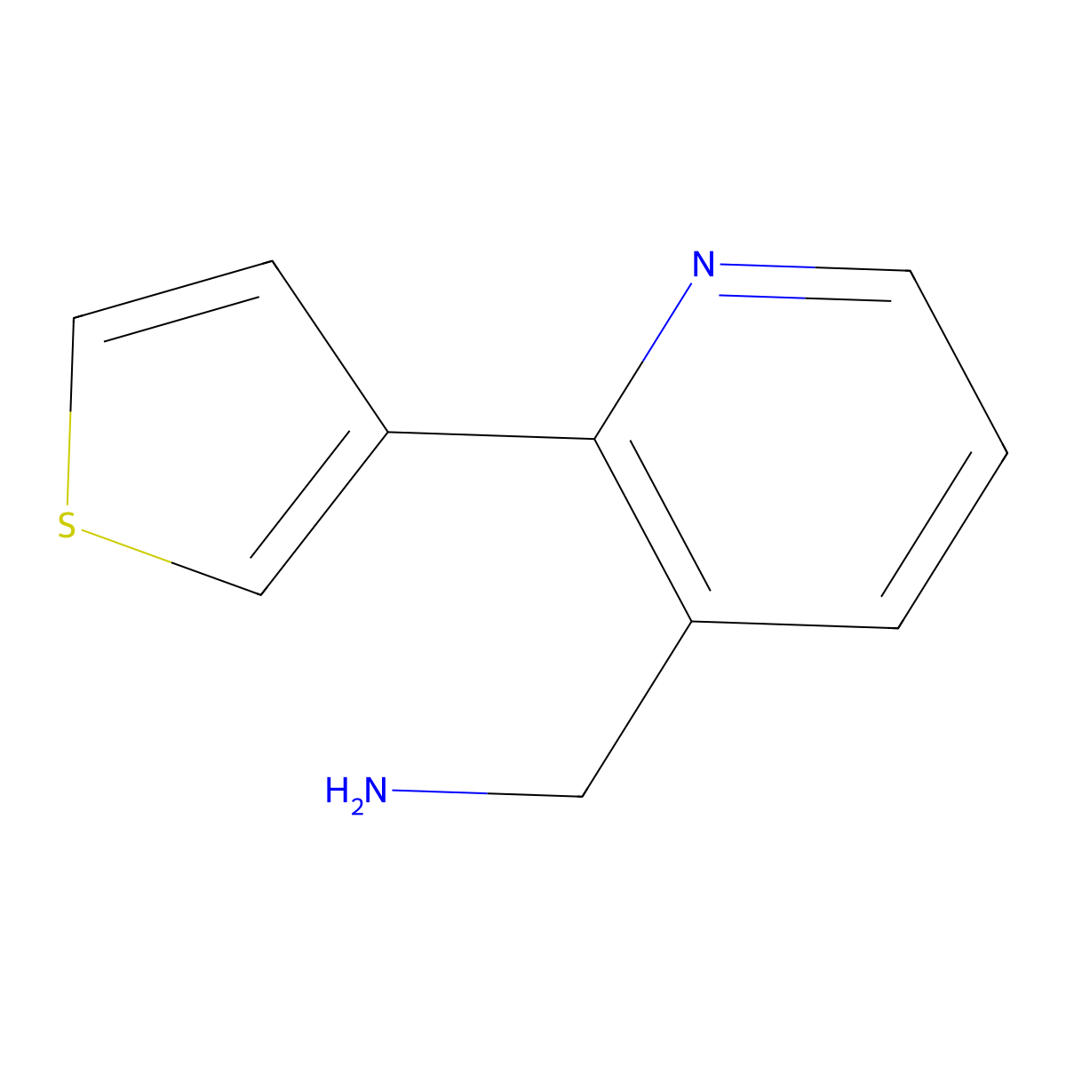c-(2-Thiophen-3-yl-pyridin-3-yl)-methylamine molecular structure, CAS 1024003-58-4