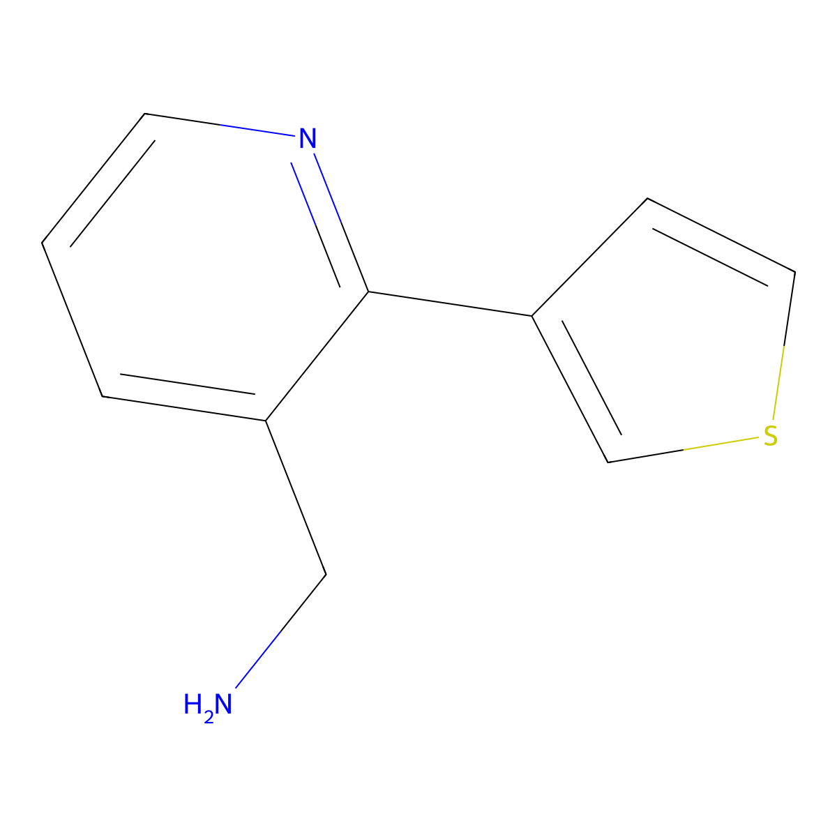 c-(2-Thiophen-3-yl-pyridin-3-yl)-methylamine molecular structure, CAS 1024003-58-4