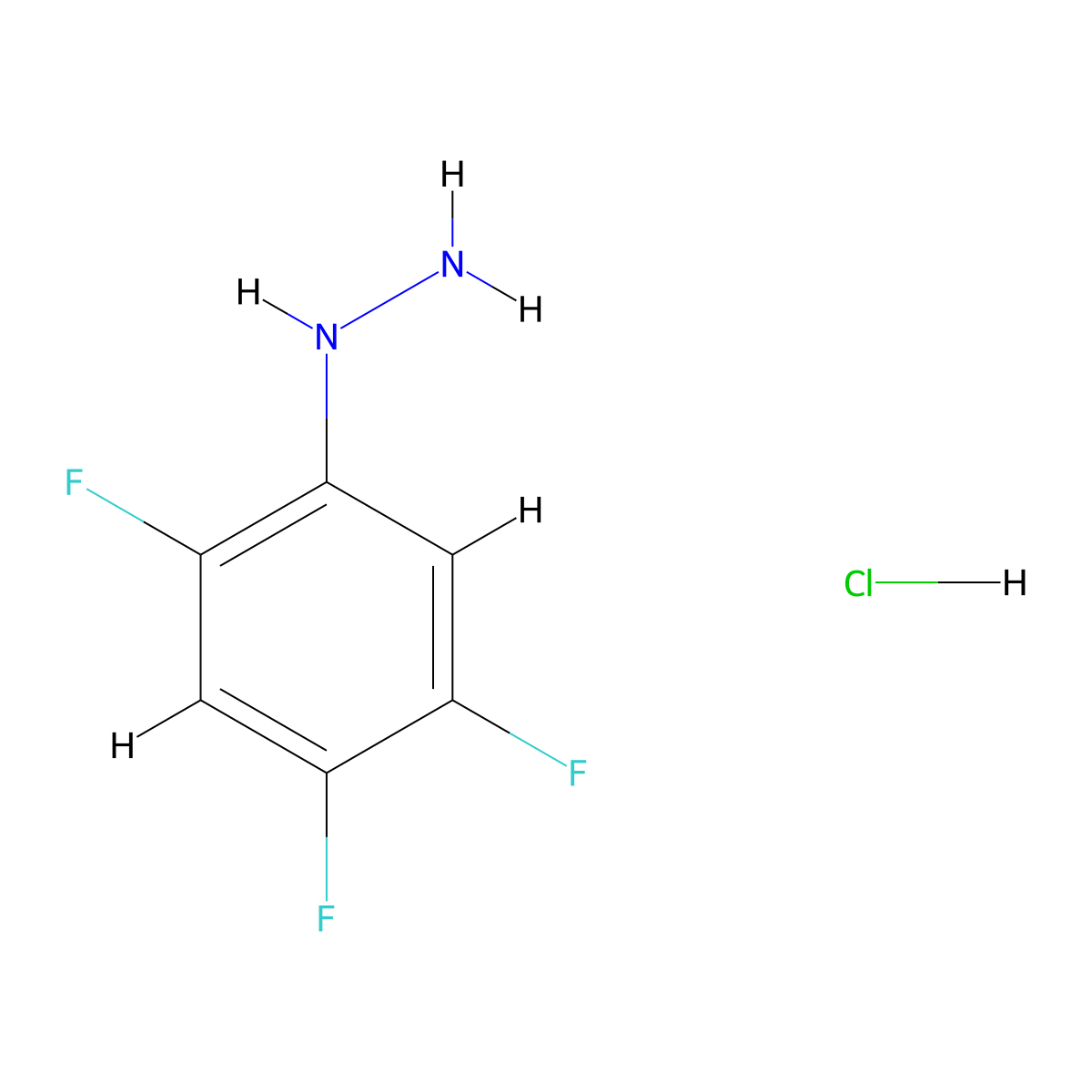 (2,4,5-Trifluorophenyl)hydrazine hydrochloride molecular structure, CAS 1024006-03-8