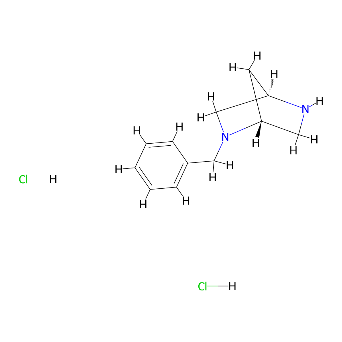 (1R,4R)-2-benzyl-2,5-diazabicyclo[2.2.1]heptane dihydrochloride molecular structure, CAS 1024010-90-9