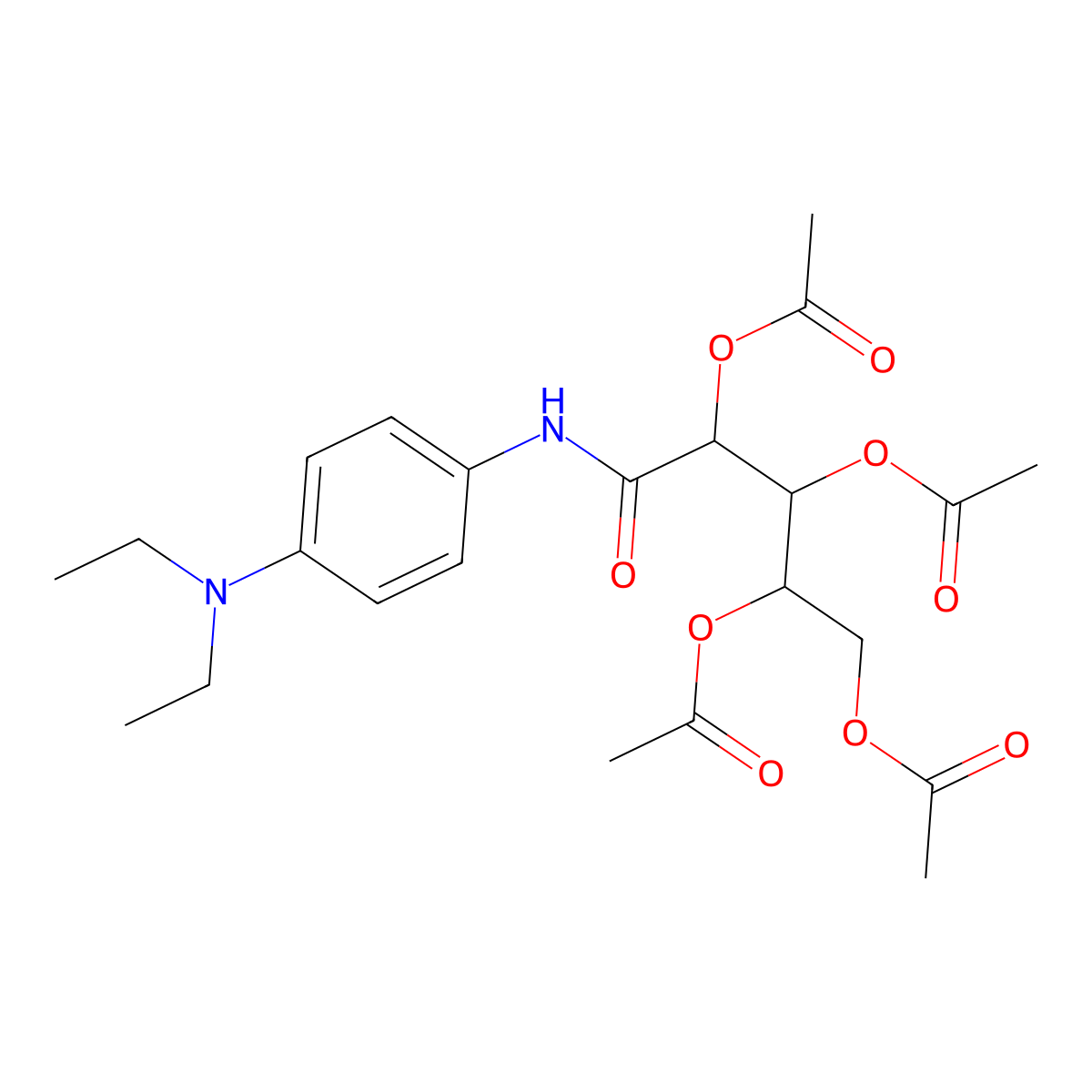 [2,3,4-Triacetyloxy-5-[4-(diethylamino)anilino]-5-oxopentyl] acetate molecular structure, CAS 1024018-40-3