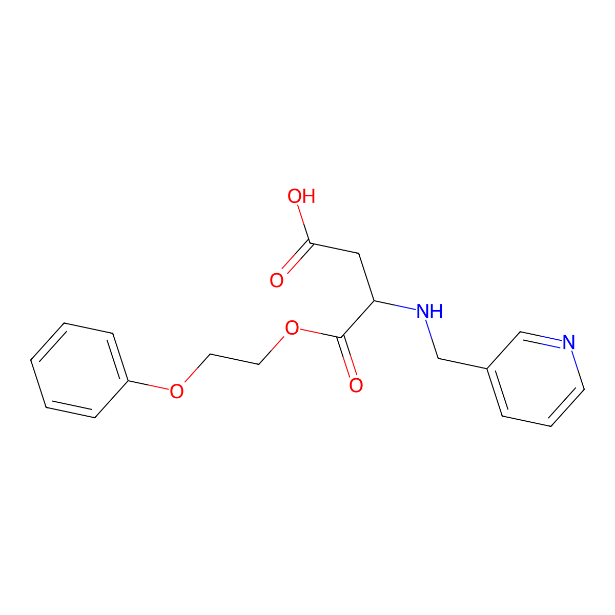 4-oxo-4-(2-phenoxyethoxy)-3-(pyridin-3-ylmethylamino)butanoic Acid molecular structure, CAS 1024019-65-5