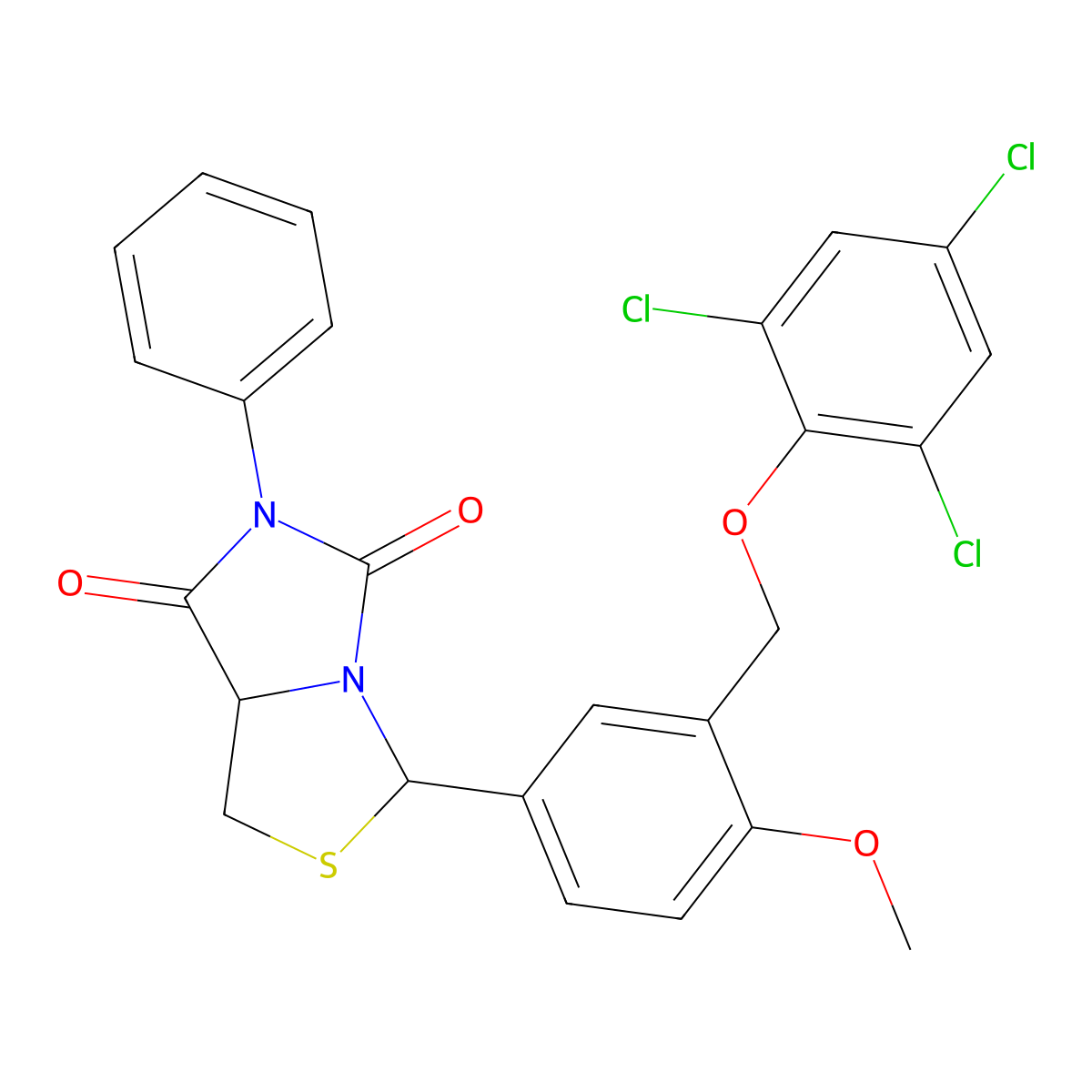 C25H19Cl3N2O4S molecular structure, CAS 1024020-16-3