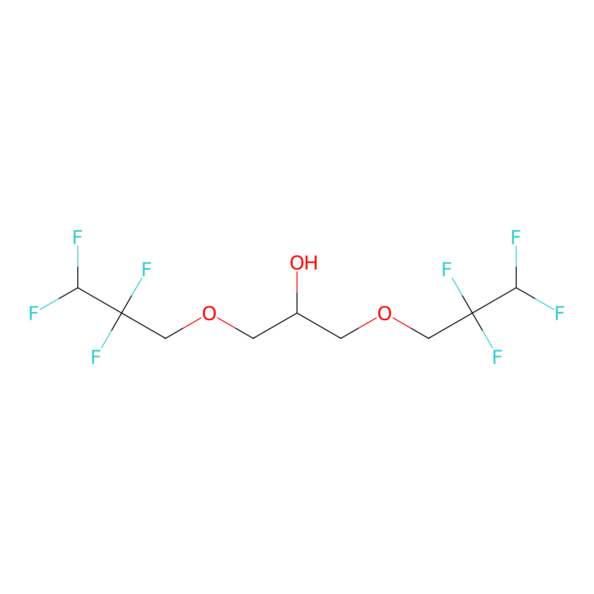 1,3-Bis(1H,1H,3H-tetrafluoropropoxy)-propan-2-ol molecular structure, CAS 1024024-65-4
