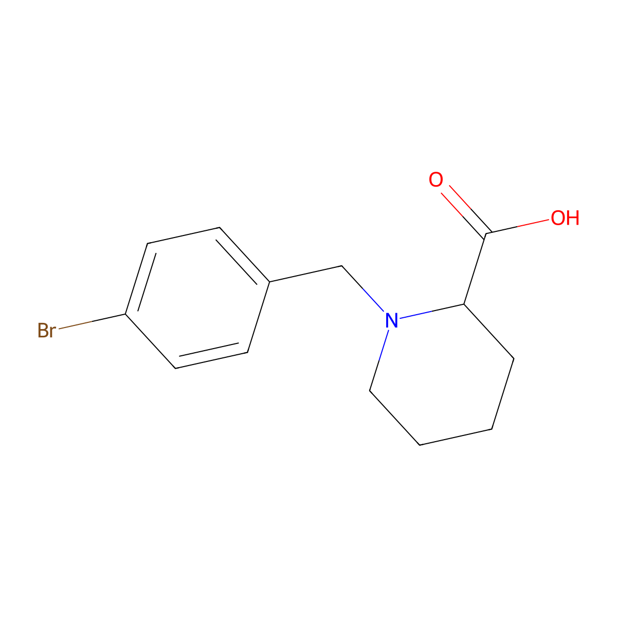 1-(4-Bromobenzyl)-2-carboxypiperidine molecular structure, CAS 1024026-28-5