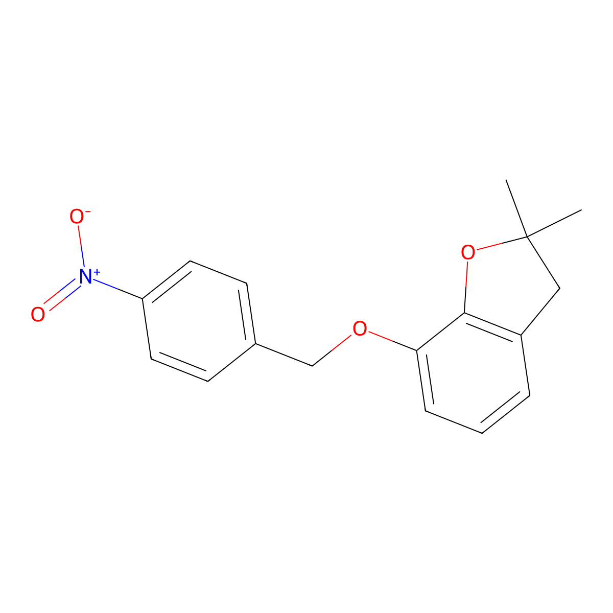 2,2-Dimethyl-7-((4-nitrophenyl)methoxy)oxaindane molecular structure, CAS 1024040-62-7