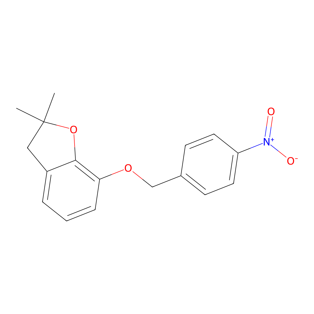 2,2-Dimethyl-7-((4-nitrophenyl)methoxy)oxaindane molecular structure, CAS 1024040-62-7
