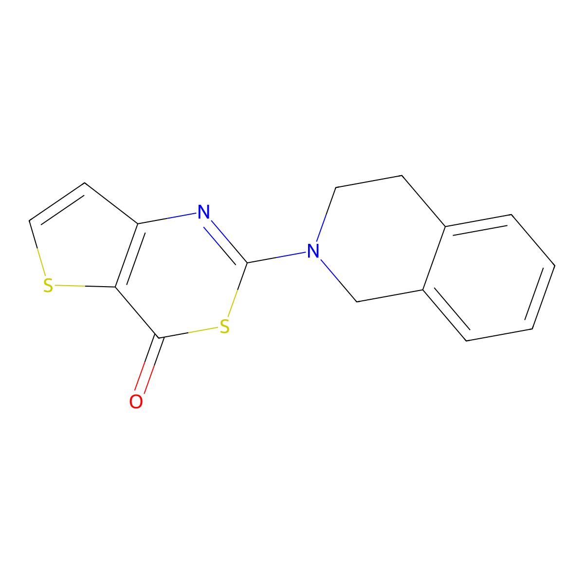 2-(1,2,3,4-tetrahydroisoquinolin-2-yl)-4H-thieno[3,2-d][1,3]thiazin-4-one molecular structure, CAS 1024050-12-1