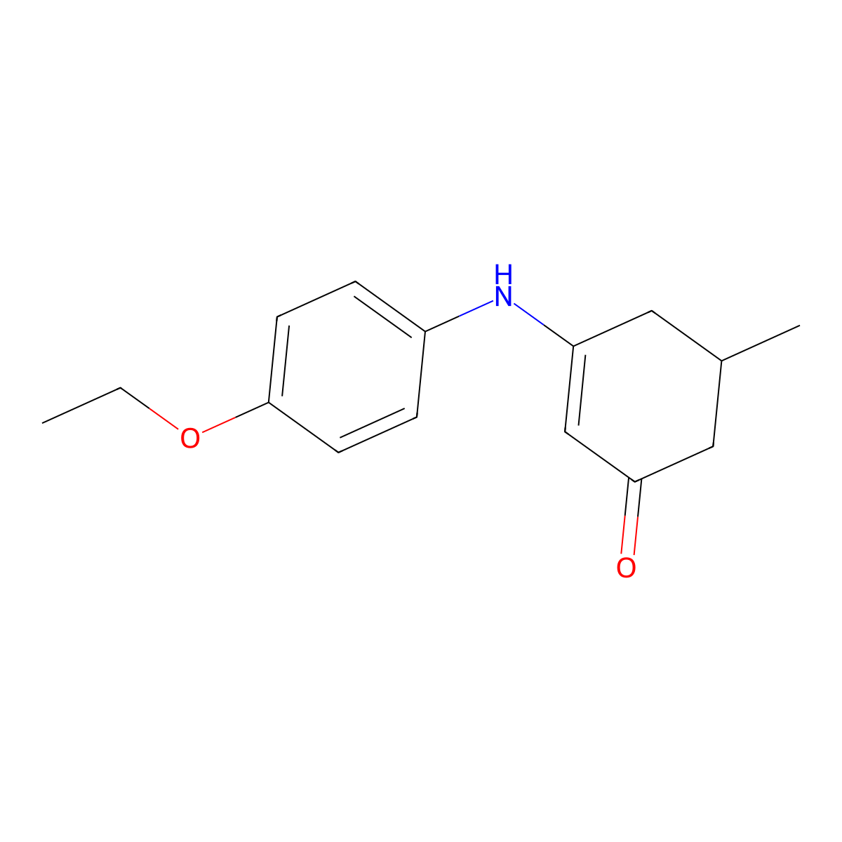 3-((4-Ethoxyphenyl)amino)-5-methylcyclohex-2-EN-1-one molecular structure, CAS 1024052-49-0