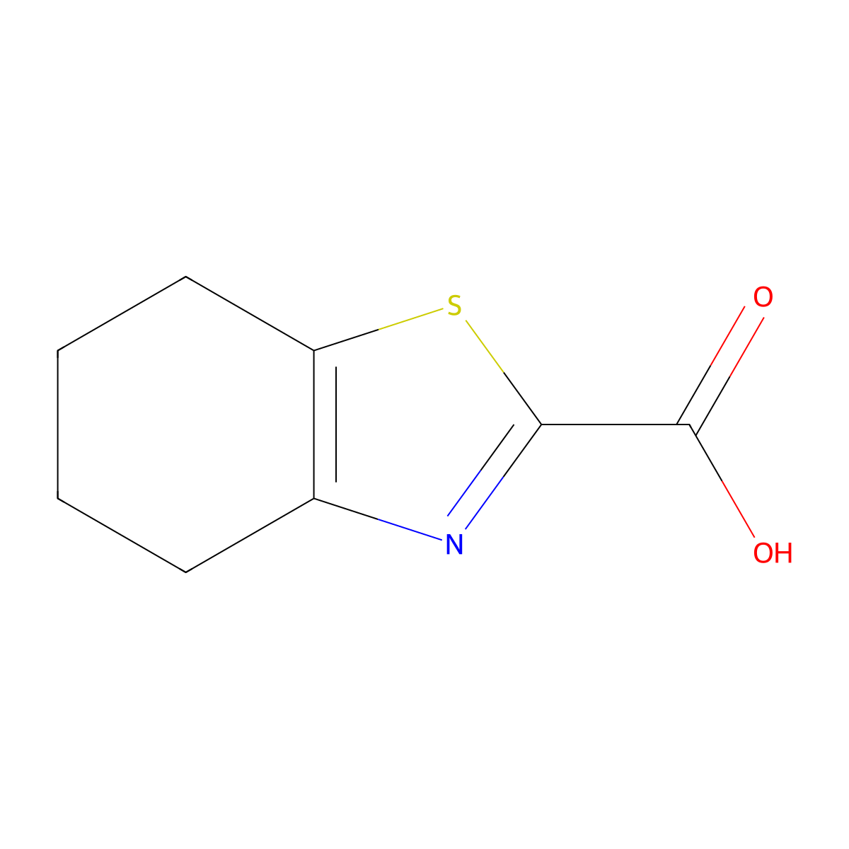 4,5,6,7-Tetrahydro-1,3-benzothiazole-2-carboxylic acid molecular structure, CAS 1024058-35-2