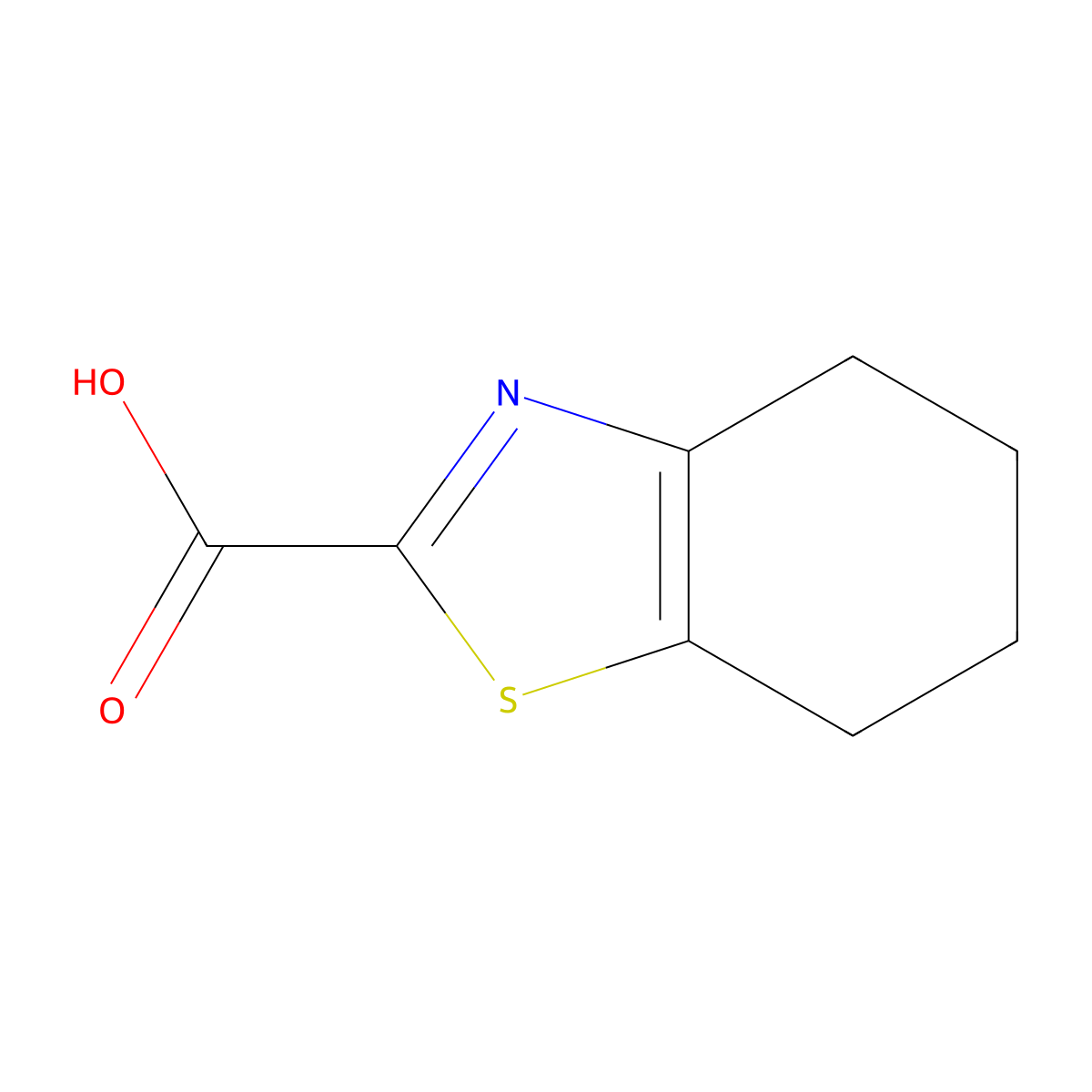 4,5,6,7-Tetrahydro-1,3-benzothiazole-2-carboxylic acid molecular structure, CAS 1024058-35-2