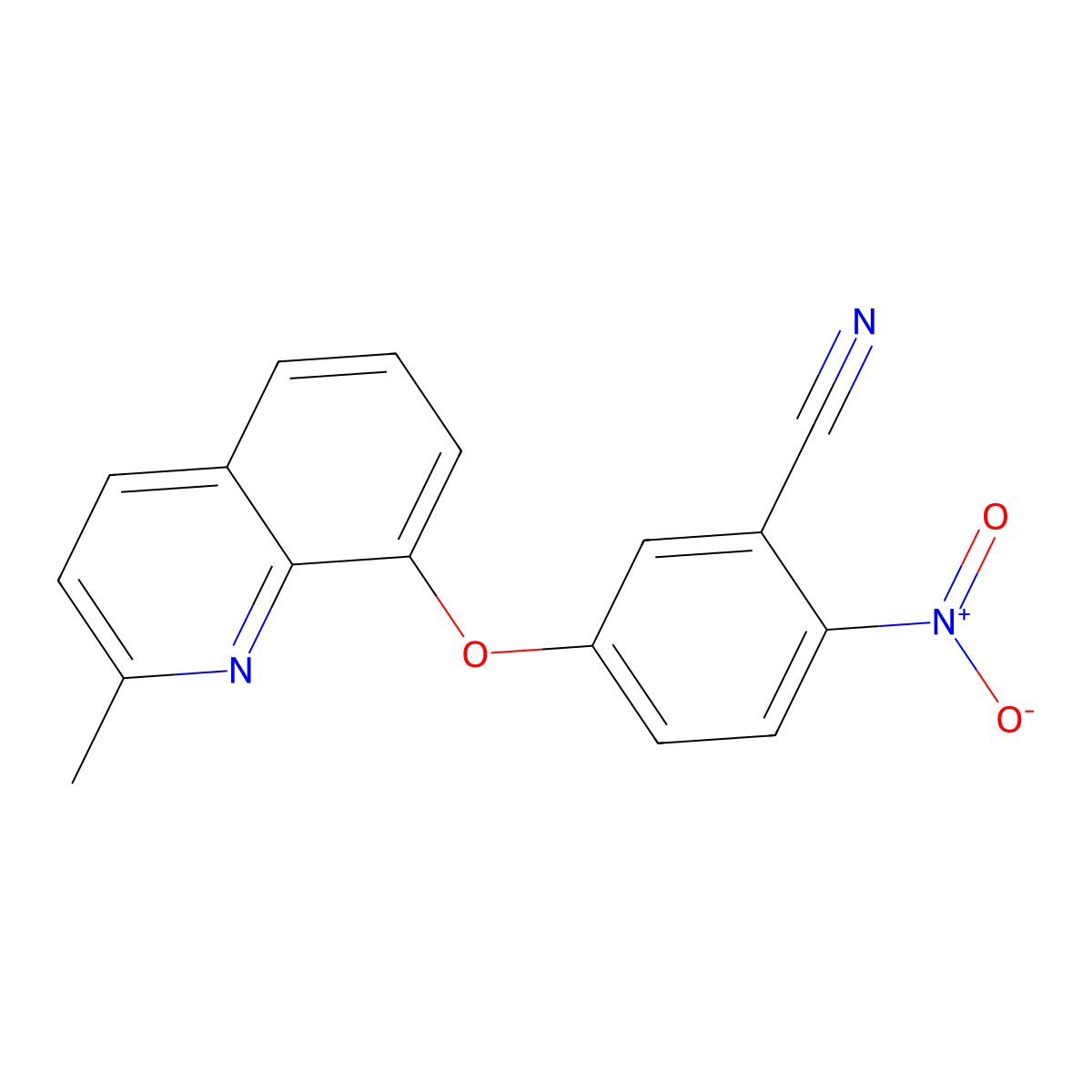 5-(2-Methylquinolin-8-yl)oxy-2-nitrobenzonitrile molecular structure, CAS 1024068-66-3