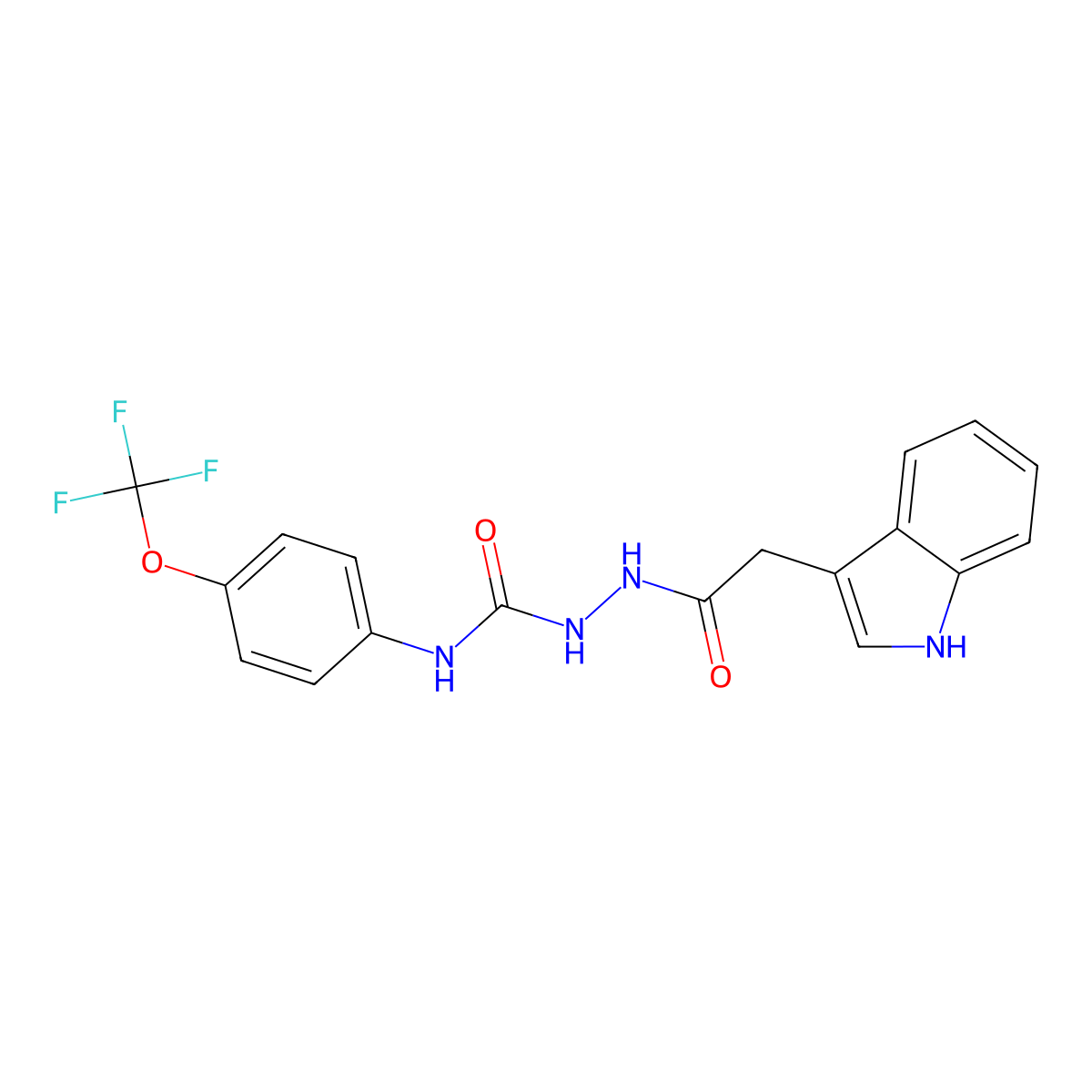 1-[[2-(1H-indol-3-yl)acetyl]amino]-3-[4-(trifluoromethoxy)phenyl]urea molecular structure, CAS 1024068-67-4