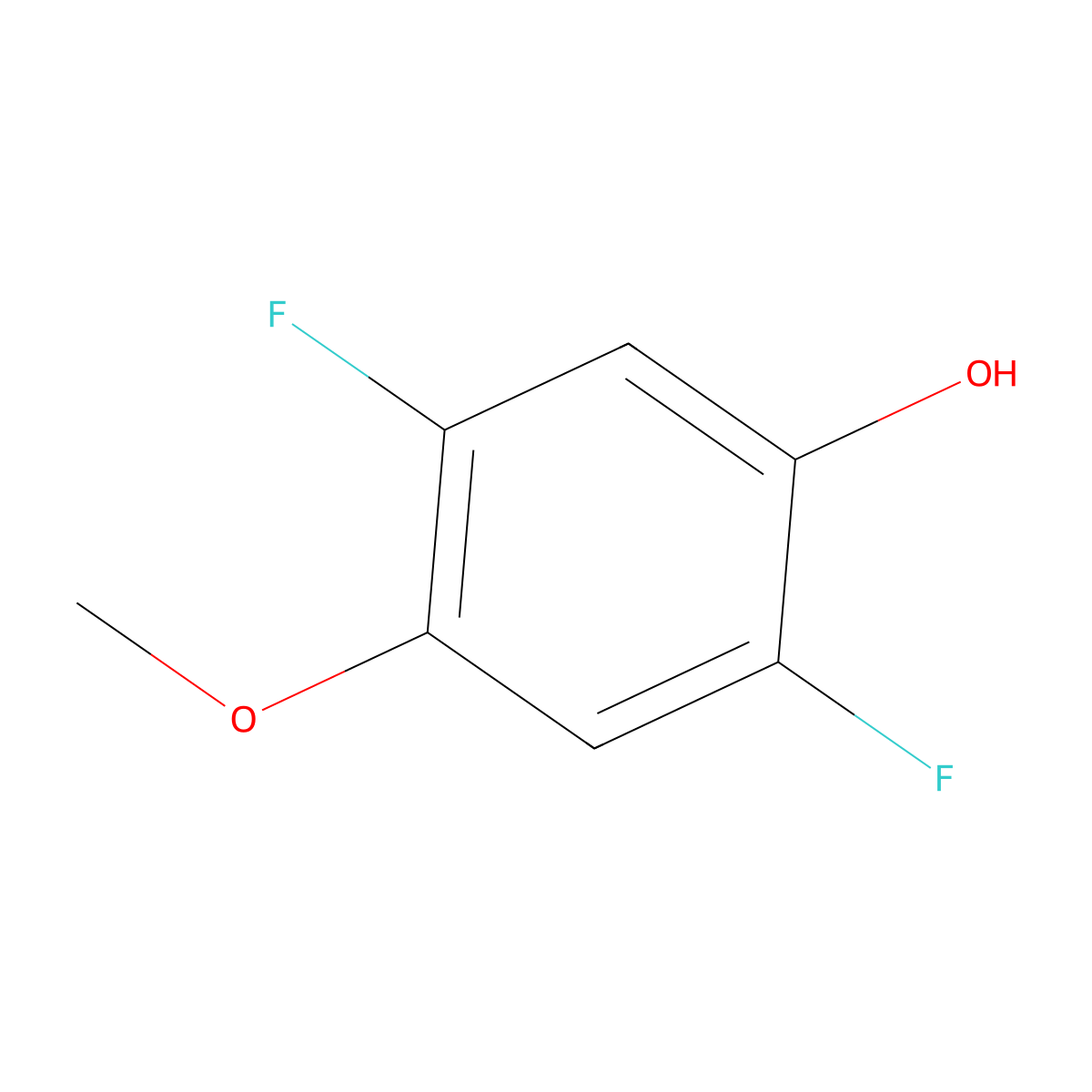 2,5-Difluoro-4-methoxyphenol molecular structure, CAS 1024068-86-7