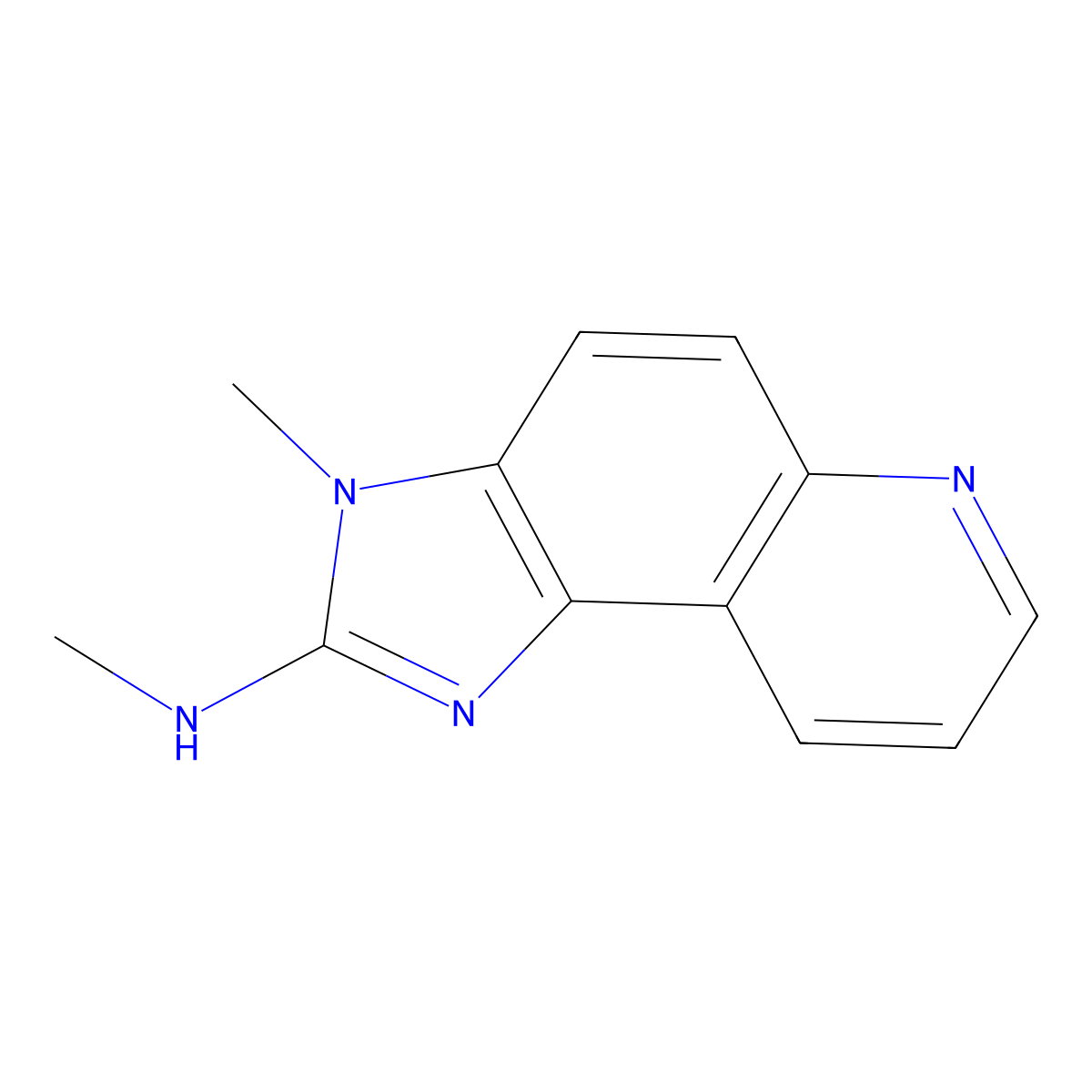 3-Methyl-2-methylaminoimidazo[4,5-F]quinoline molecular structure, CAS 102408-26-4