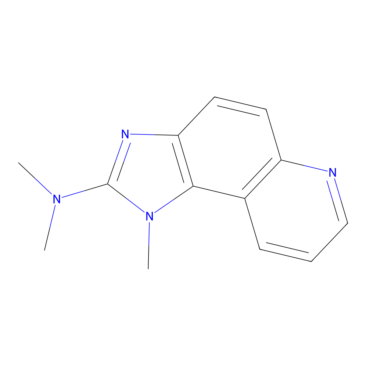 1H-Imidazo(4,5-f)quinolin-2-amine, N,N,1-trimethyl- molecular structure, CAS 102408-29-7