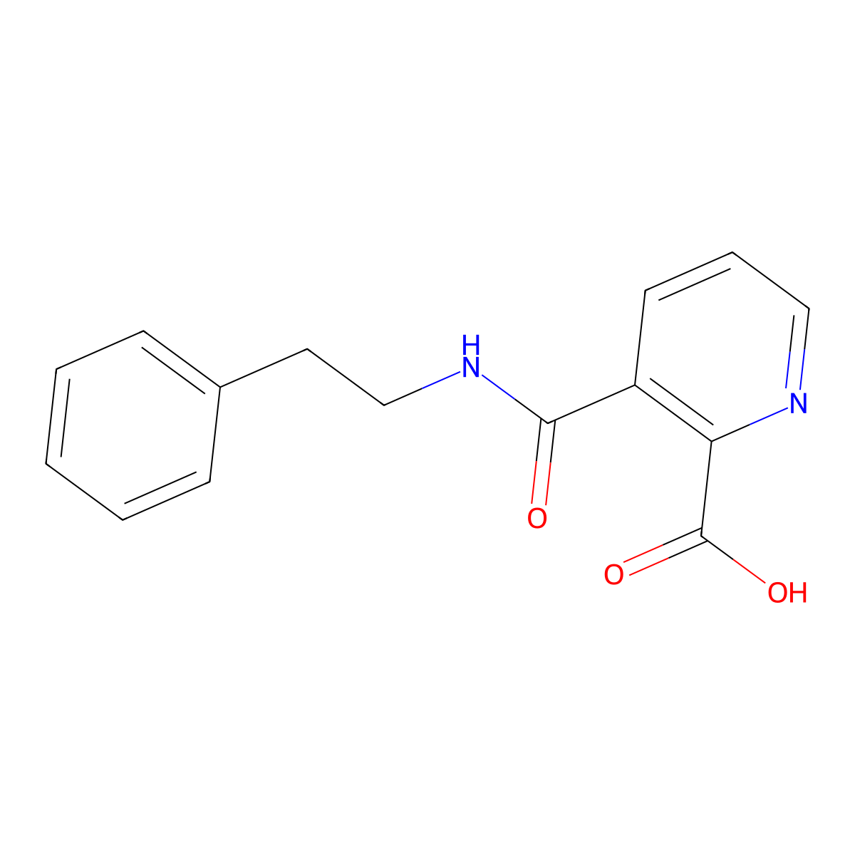 3-(N-(2-Phenylethyl)carbamoyl)pyridine-2-carboxylic acid molecular structure, CAS 1024081-74-0