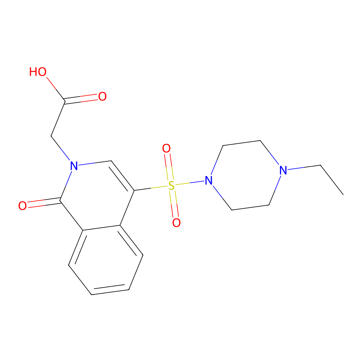 [4-[(4-ethylpiperazin-1-yl)sulfonyl]-1-oxoisoquinolin-2(1H)-yl]acetic acid molecular structure, CAS 1024083-52-0