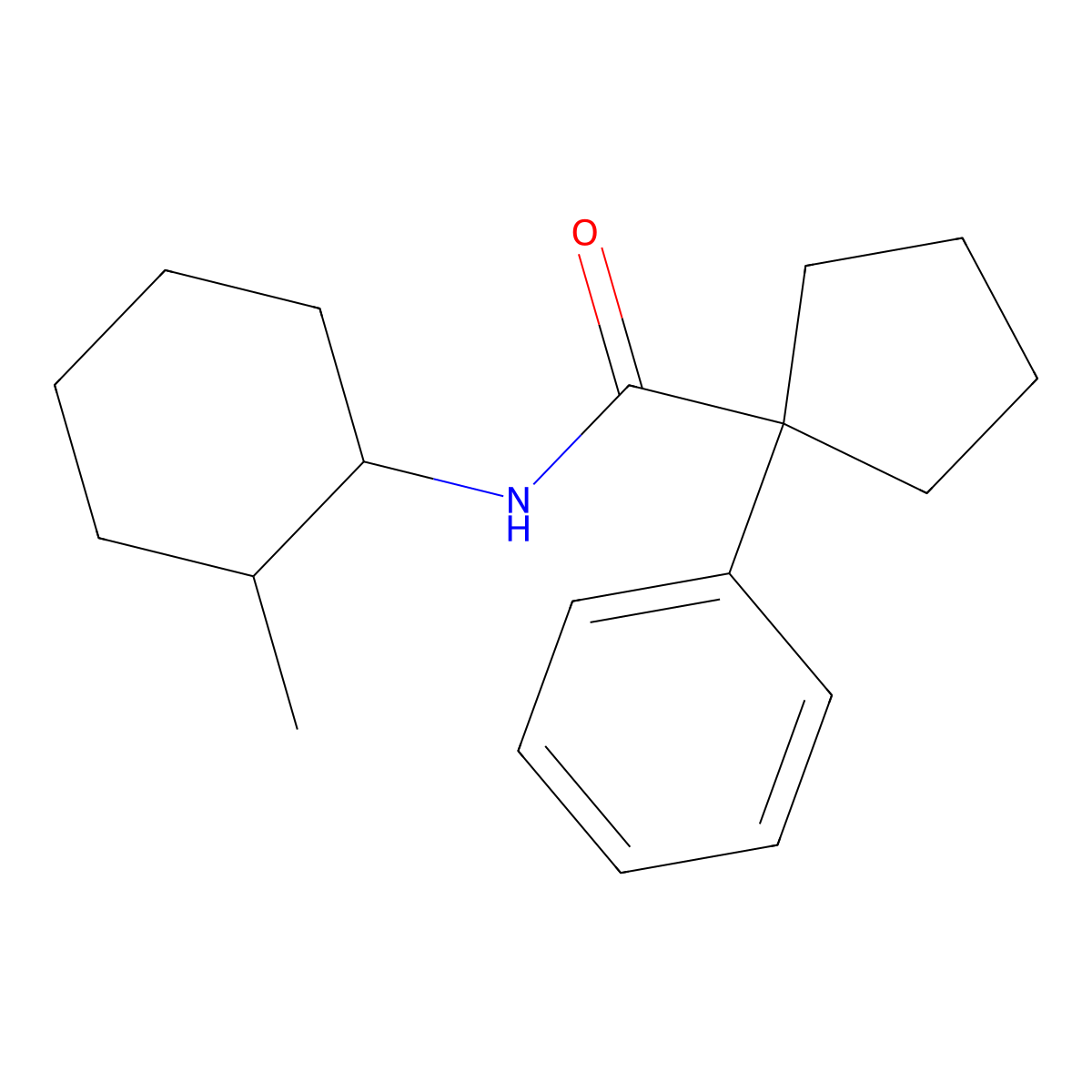 N-(2-Methylcyclohexyl)(phenylcyclopentyl)formamide molecular structure, CAS 1024085-43-5