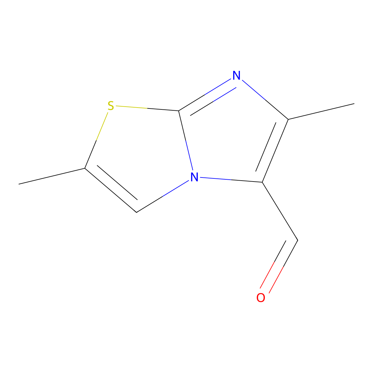 2,6-Dimethylimidazo(2,1-b)(1,3)thiazole-5-carbaldehyde molecular structure, CAS 102410-25-3