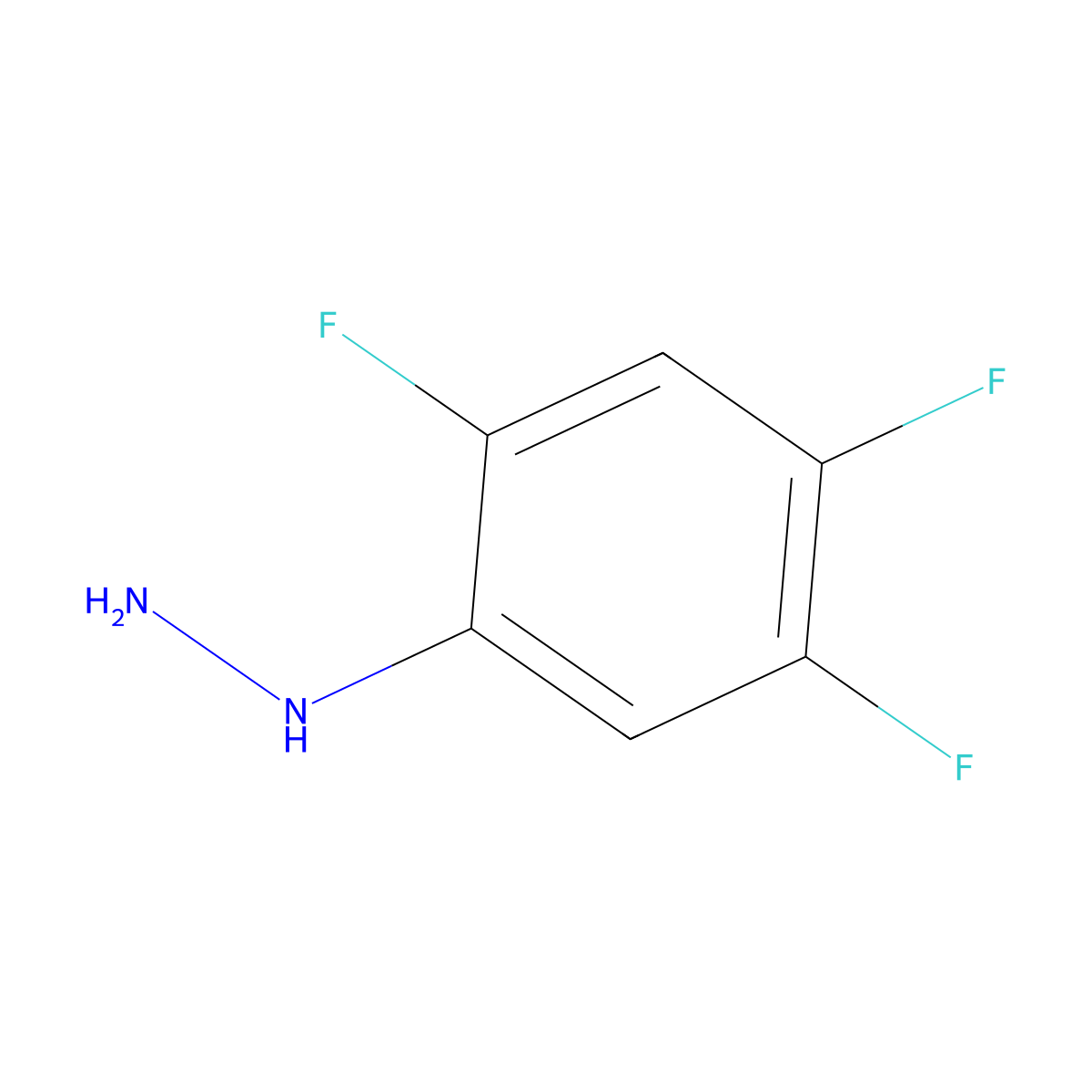 (2,4,5-Trifluorophenyl)hydrazine molecular structure, CAS 1024109-24-7