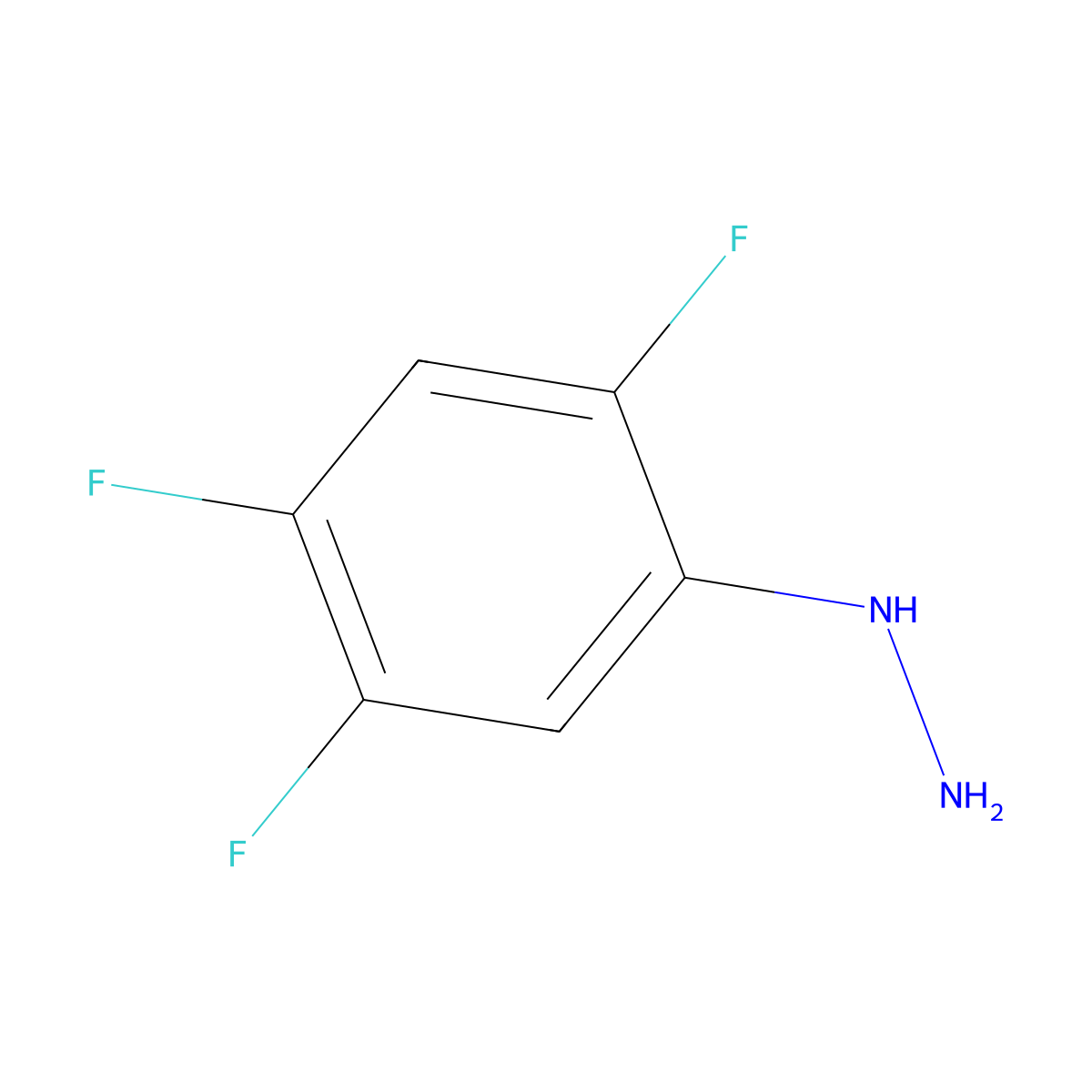 (2,4,5-Trifluorophenyl)hydrazine molecular structure, CAS 1024109-24-7